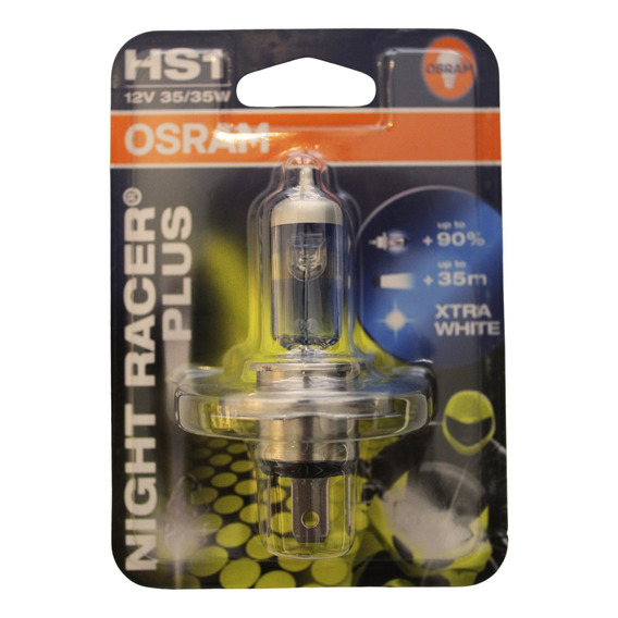 Bombillo Osram Moto H4  Px43t 12v 35 / 35w 90% + Luz