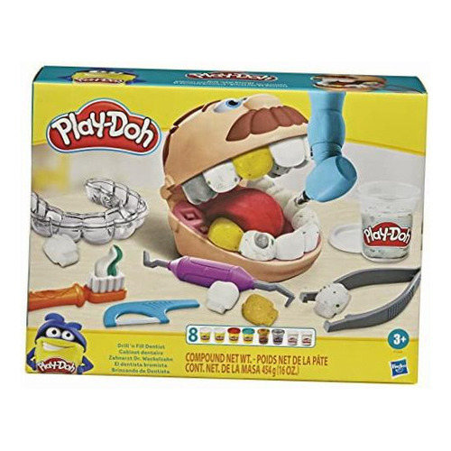Masa Play-doh El Dentista Bromista 6 Botes + Accesorios 