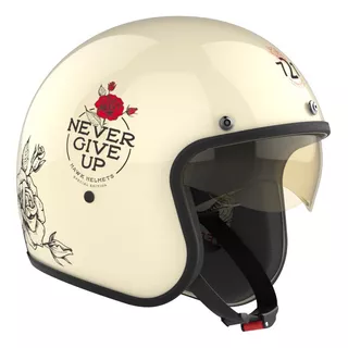 Casco Para Moto Abierto Hawk 721 Never Give Up Talle L 