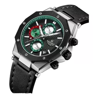 Reloj Naviforce 8028  Correa Cuero Premiun Calendario 