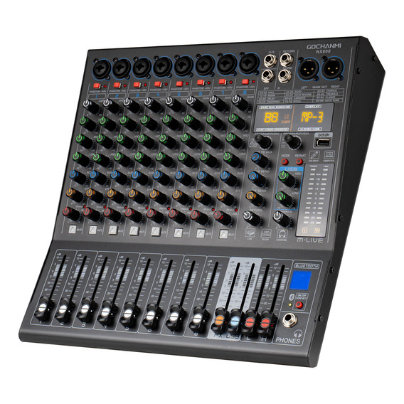 Consola Gc Nx800 Audio 8 Canales Usb Mixer Mezcladora 99 Dsp