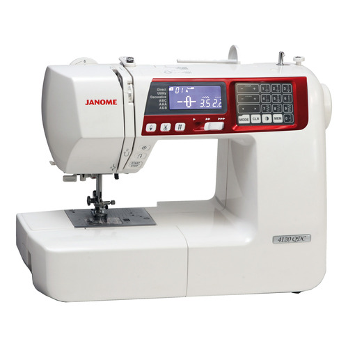 Máquina de coser recta Janome Alta Gama 4120QDC portable blanca y roja 110V/220V