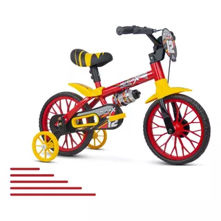 Bicicleta Infantil Aro 12 Nathor Motor X Preto E Vermelha Cor Preto / Vermelha Tamanho Do Quadro S