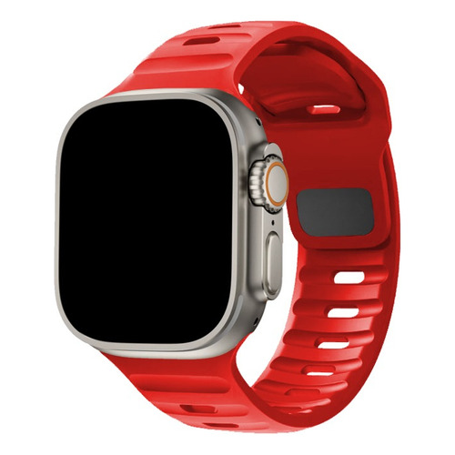 Correa / Pulsera Silicona Sport Para Apple Watch Ultra 49 Mm Color Rojo