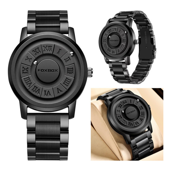 Reloj Magnetico Hombre Foxbox Original Acero Impermeable