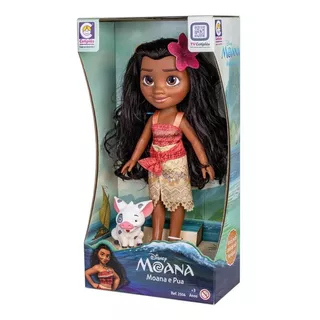 Boneca Moana Com Porquinho Puá 2600 Cotiplás