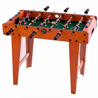 Mesa De Pebolim Totó C/ 02 Bolas Futebol De Mesa Desmontável Cor Da Mesa De Pebolim Marrom