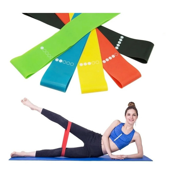 Pack 5 Bandas Elásticas Loop Circulares Pilates Aerobico