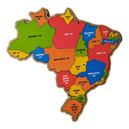 Quebra Cabeça Brasil Mapas E Regiões G Em Madeira