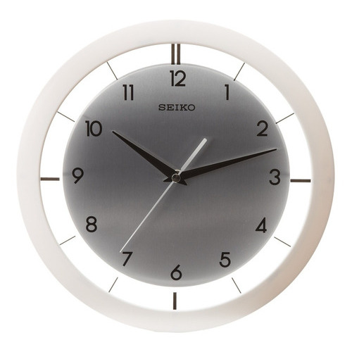 Reloj De Pared Seiko Qxa520wlh Color del fondo Plateado