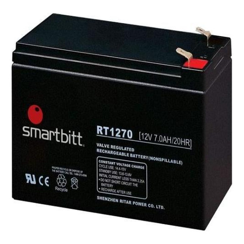 Smartbitt Bateria Para No-break Plomo-acido 12v 7ah