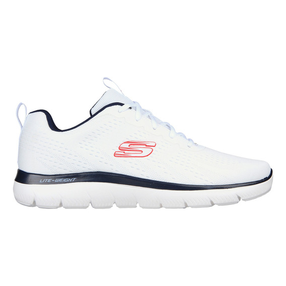 Tenis Skechers 232395wnv Summits Hombre Color Blanco Diseño De La Tela Liso Talla 28 Mx