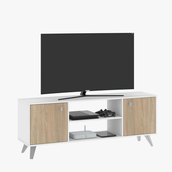 Rack Mesa De Led Tv Nordico Escandinavo Re140 Melamina Moderna Minimalista + Envió Sin Cargo Capital Federal