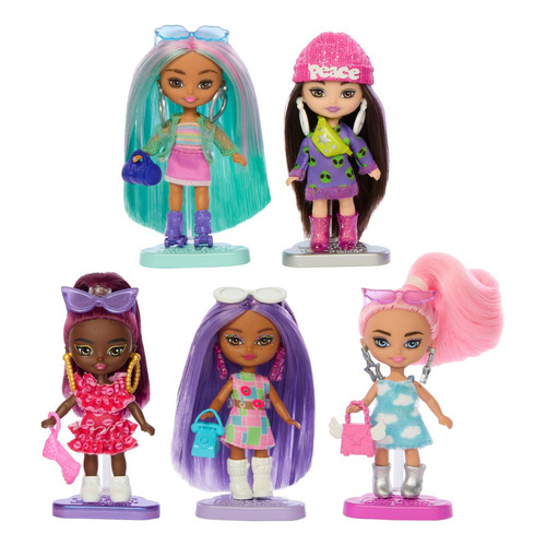 Barbie Extra Mini Minis Muñeca Paquete De Cinco