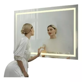 Espelho Banheiro Iluminação Led Touch Desembaçador 80x80cm