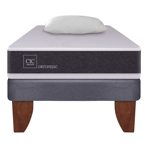 Cama Europea 1.5 Plazas Cic Ortopedic + Almohada