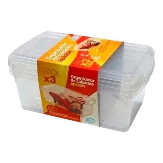 Organizador X12 Multiuso 6lts Caja Plastico Tapa Star Zapato