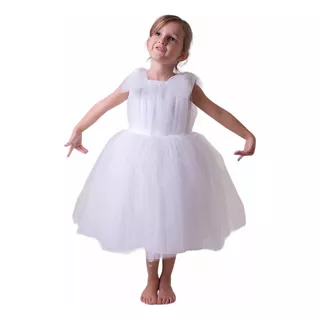 Vestido Daminha Aia Meninas  Casamento Noivas Tam 4 Anos