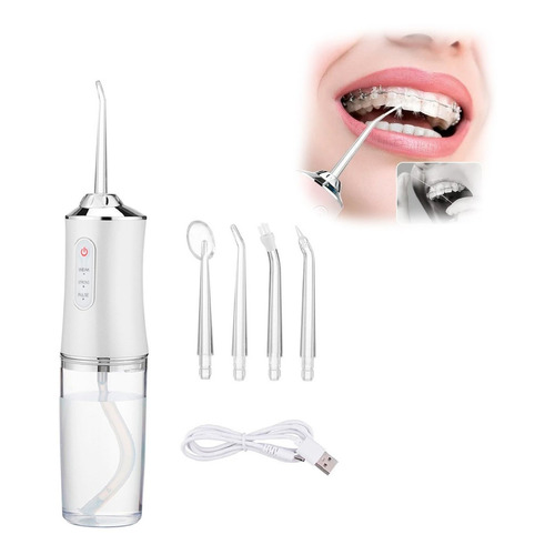Irrigador Limpiador Oral Bucal Dental Brackets Profesional ® Color Blanco