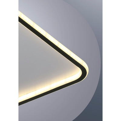 Plafon Led Moderno Borde Negro Cuadrado L9275 40cm Mks 