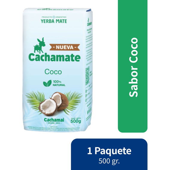 Yerba Cachamate Sabor Coco X 500 Gr Nueva Producto! Sin Tacc