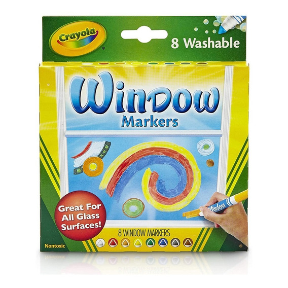 Marcadores Crayola Window Tinta Lavable Pack X8 Febo