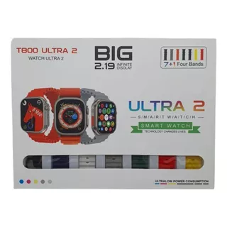 Set Smartwatch T800 Ultra 2 Con 7 Correas Y Case