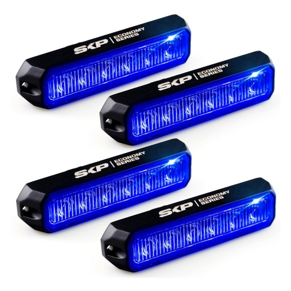 Kit 4 Estrobos Skp Economy 6 Leds - 12w Rzr Utv Maverick