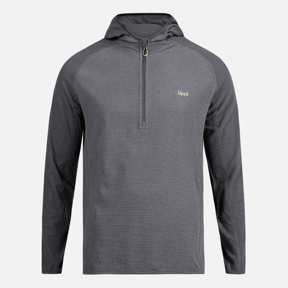 Poleron Hombre Jacaranda Nano-f 1/4 Zip Gris Oscuro Lippi