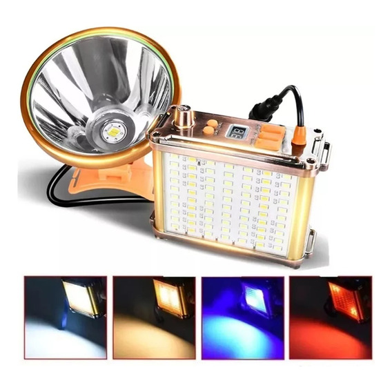 Foco Led Caza 1200w Largo Alcance Linterna Minera Camping