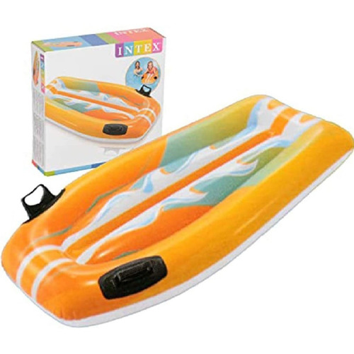 Bote inflable para niños, olas, boya, piscina, juguete, naranja
