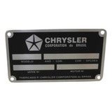 Plaqueta De Identificação Chrysler Dodge Polara Dart Charger