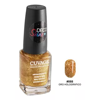 Esmaltes De Uñas Tradicional Sin Tacc Cuvage Pro Keratine C Color #088 Oro Holografico