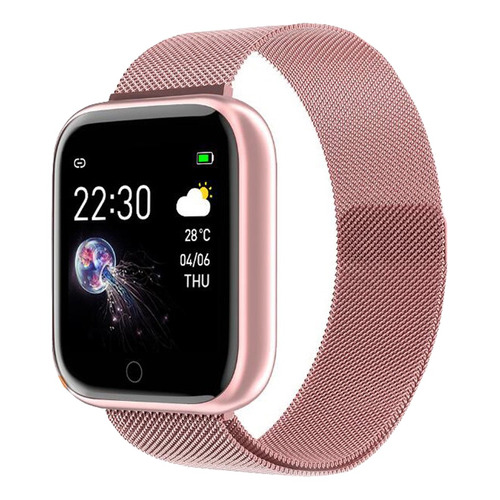 Smart Watch Deportes Reloj Inteligente Bluetooth I5+correa Color de la caja Rosa