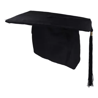 Sombrero De Graduación Birrete De Tela Fiestas Y Cotillón Color Negro