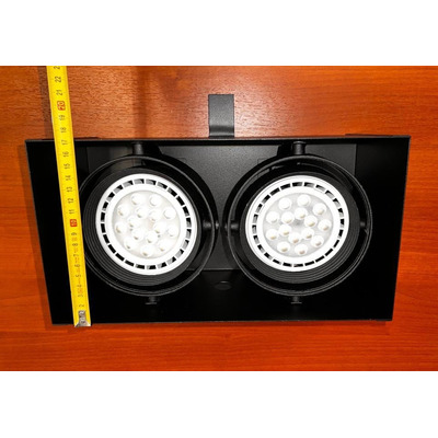 Plafon Para Embutir Hormigon 2 Luces Losa Cardanico Apto Led