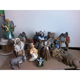 Nacimiento Grande. 14 Piezas. Ceramica.