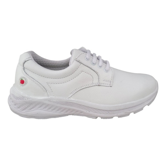 Zapato Enfermera Clínica Hospital Big Apple 1611 Piel Blanco