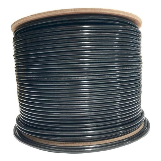 Cable Utp Doble Forro Exterior Cat6 Cal23 Negro 305mts B22