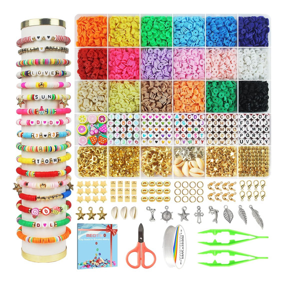 Kit Completo Armado De Pulseras Y Collares Polímero Arcilla