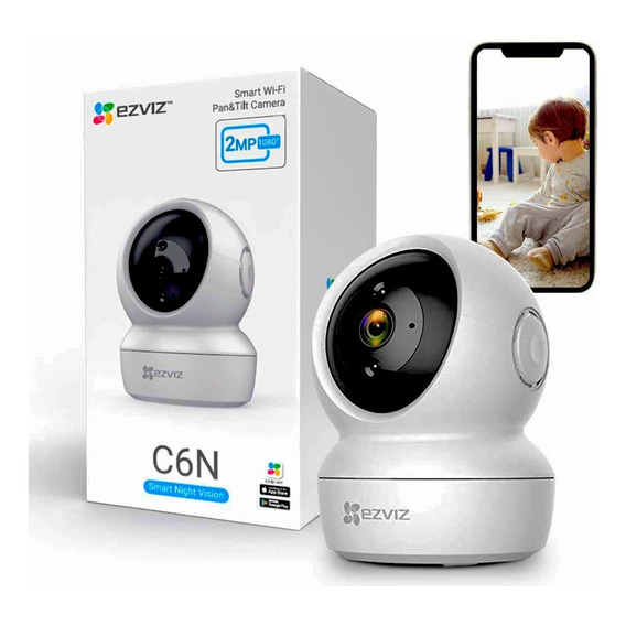 Camara De Seguridad Ip Wifi Robotica 360 Altavoz + Micrófono Color Blanco