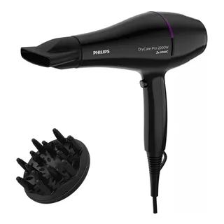 Secador De Pelo Philips Drycare Bhd274/00 Thermo Protect Color Negro/violeta