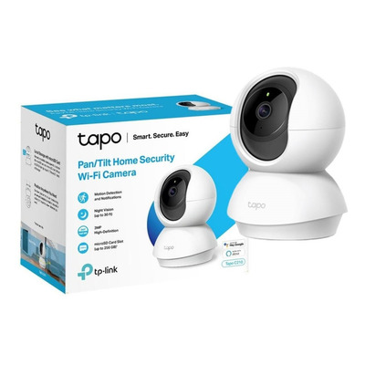 Tp-link Tapo C210 Cámara De Seguridad Wifi 2k 3mp 360° Pt Color Blanco