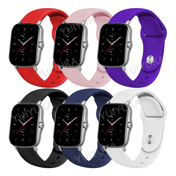 6 Correas De Silicona Para Amazfit Gts/gtr 4 3 2 2e Mini Pro