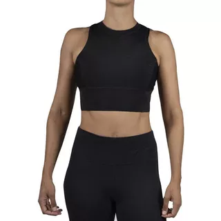 Top Deportivo Dama Rinat Modelo Crop Studio Negro