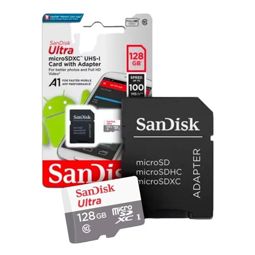 Tarjeta de memoria Sandisk 100 Ultra Micro SD de 128 GB