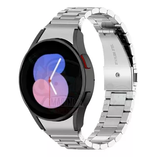 Pulseira Social Aço Inox 3 Elos Para Galaxy Watch 6 Classic Cor Prata