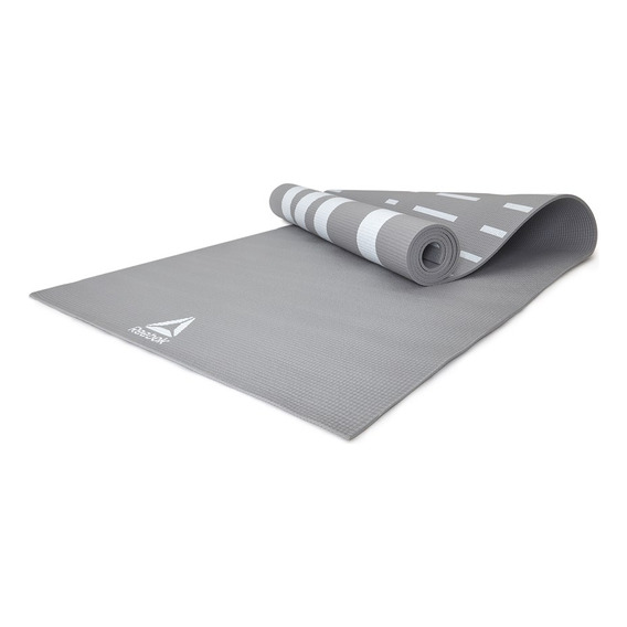 Colchoneta Yoga Mat 4mm Reversible Gris Reebok  Reebok