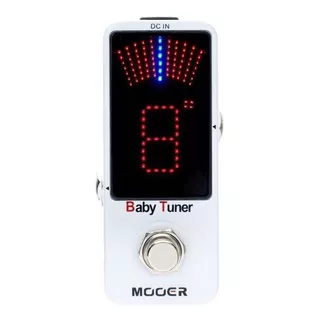 Pedal Mooer Afinador Baby Tuner Mtu1 Para Guitarra Baixo Cor Branco