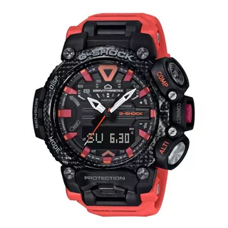 Reloj Casio Gshock Gr-b200 Bluetooth Relojesymas Color De La Correa Rojo Color Del Bisel Negro Color Del Fondo Negro